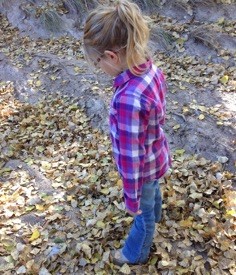 standing in the leaves